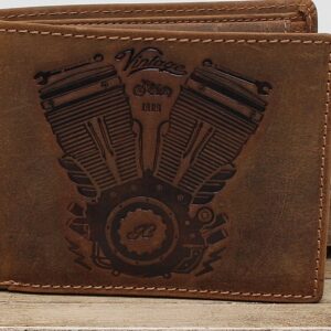 Portemonnaie V-Motor Querformat Jockey Club Detailaufnahme