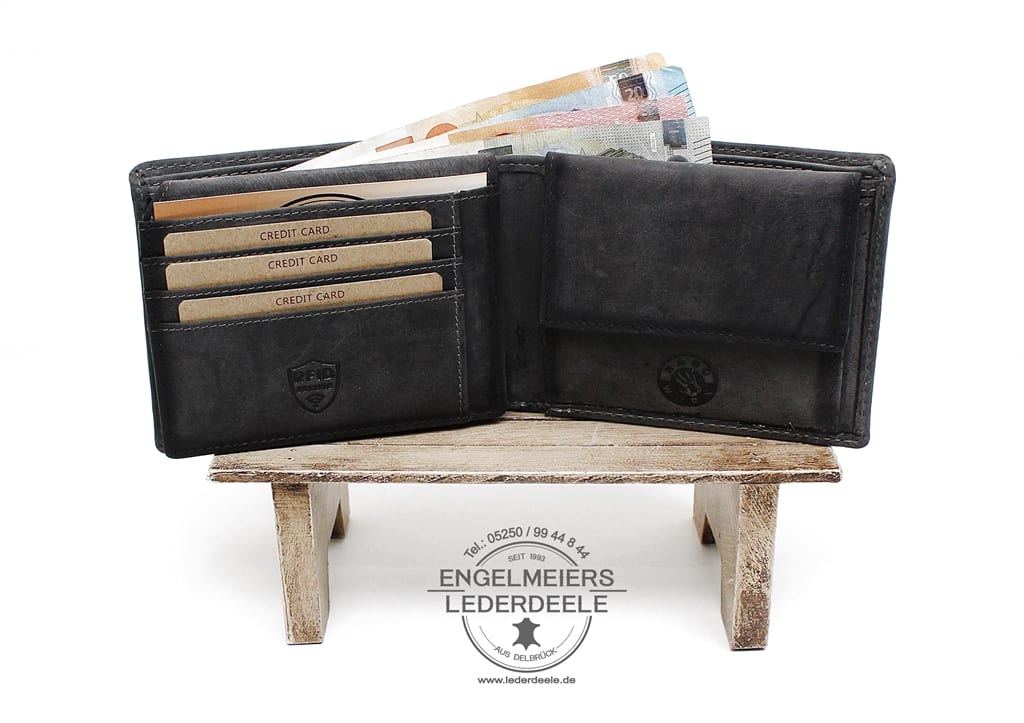 Jockey Club - 1854-34- 3 Portemonnaie V-Motor Querformat grau Jockey Club Produktansicht