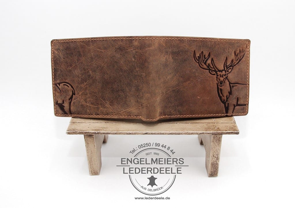 Hirsch Portemonnaie Jockey Club cognac Produktansicht