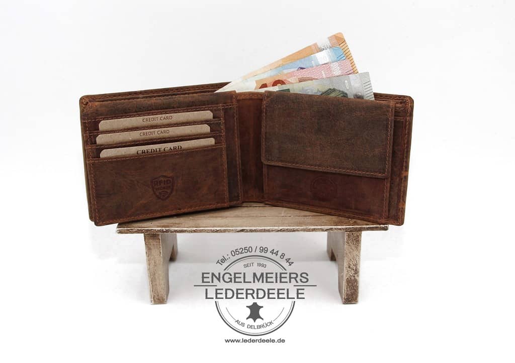 Hirsch Portemonnaie Jockey Club cognac Produktansicht