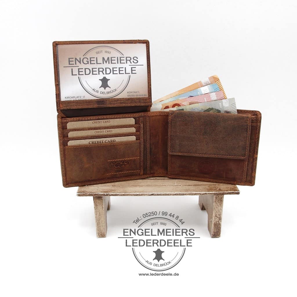 Hirsch Portemonnaie Jockey Club cognac Produktansicht