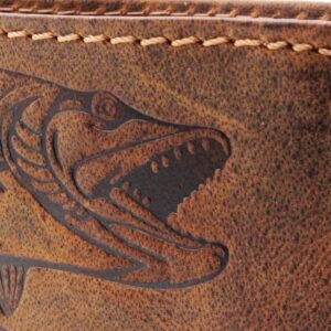 Portemonnaie Hecht midi Jockey Club cognac Detailaufnahme