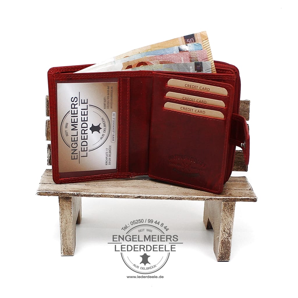 Jockey Club - 1553-Rot- 5 Damenbörse Schmetterling midi Jockey Club rot Produktansicht