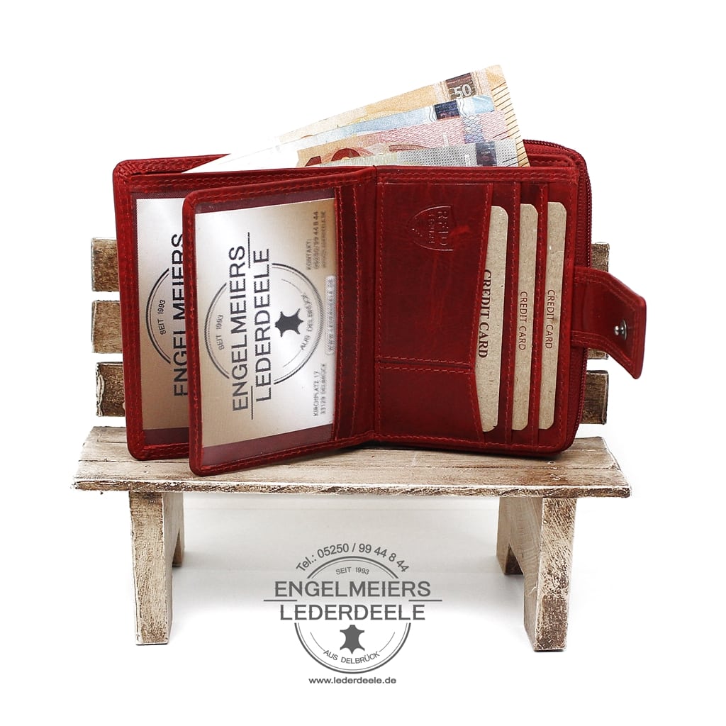 Jockey Club - 1553-Rot- 6 Damenbörse Schmetterling midi Jockey Club rot Produktansicht
