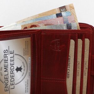 Damenbörse Schmetterling midi Jockey Club rot Detailaufnahme
