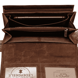 Portemonnaie Kolibri Jockey Club cognac Handyfach