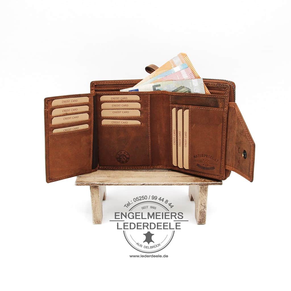 Jockey Club - 1592-25-5 Pferde Portemonnaie Jockey Club cognac Produktansicht