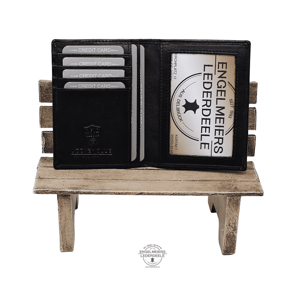 Kartenetui Hochformat Jockey Club schwarz Produktansicht