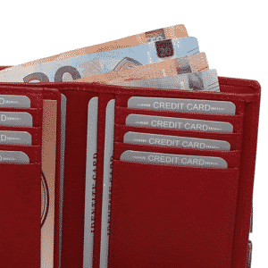 Kreditkartentasche RFID Jockey Club Detailaufnahme