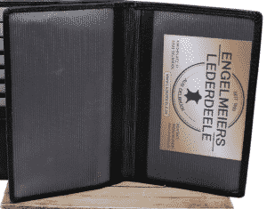 Brieftasche Klassik Jockey Club schwarz Detailaufnahme