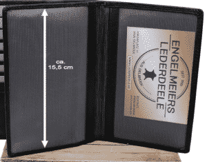 Brieftasche Klassik Jockey Club schwarz Detailaufnahme