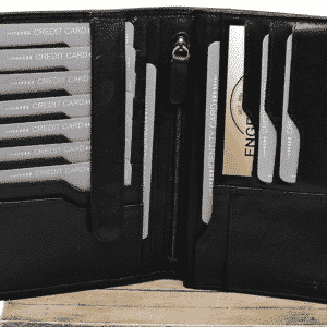 Brieftasche Klassik Jockey Club schwarz Detailaufnahme