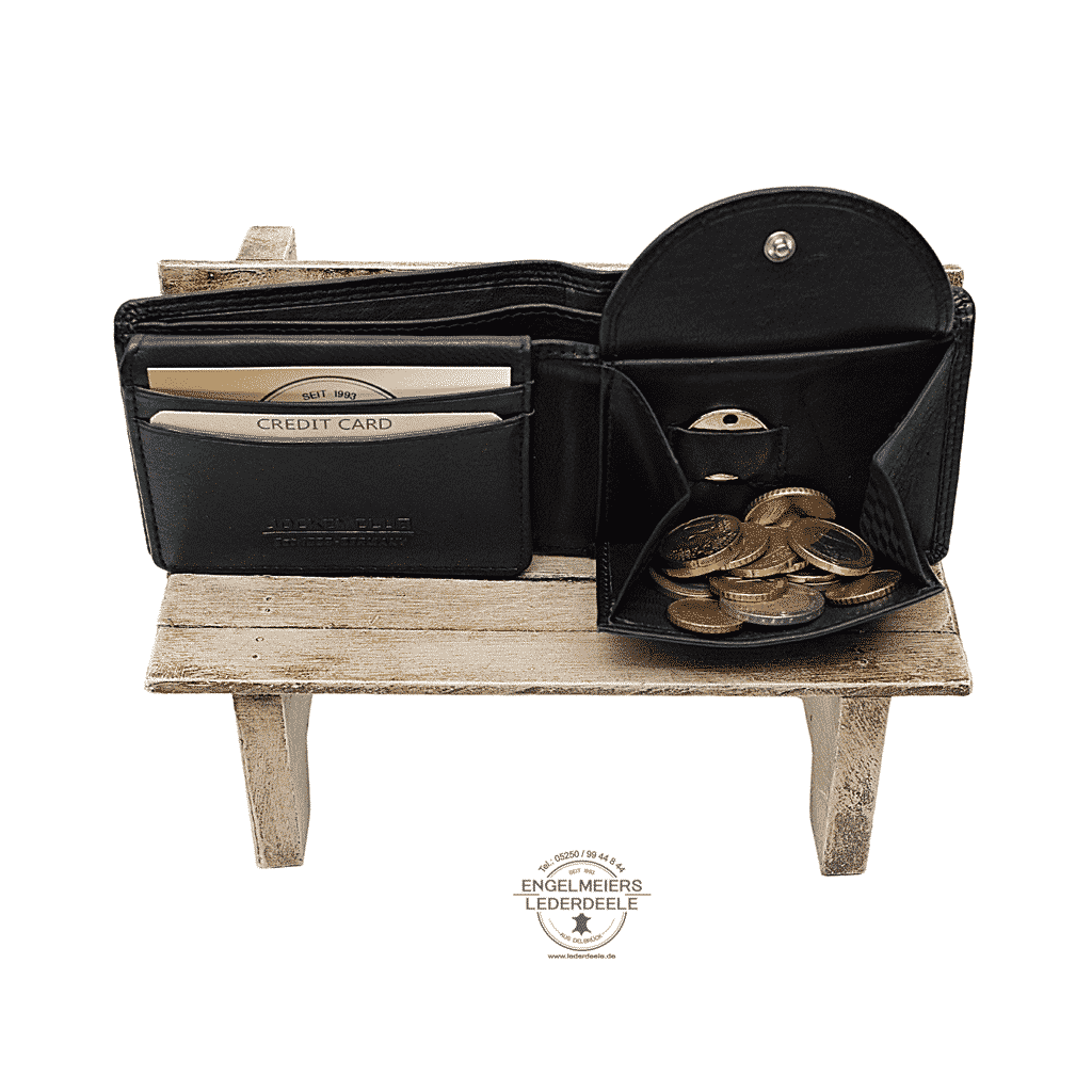 Jockey Club - 8347-01- 5 Basic Portemonnaie RFID midi Querformat Jockey Club schwarz Produktansicht