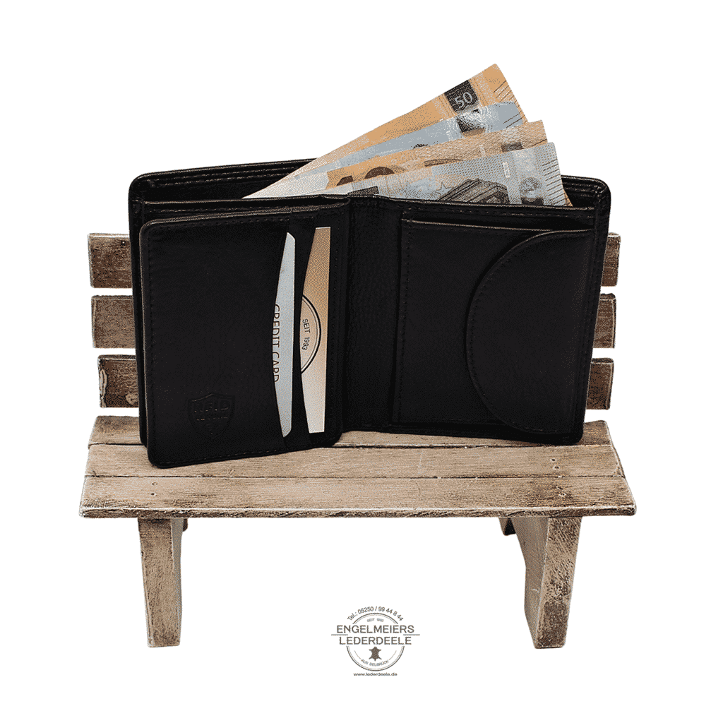 Jockey Club - 8348-01- 3 Basic Portemonnaie RFID midi Hochformat Jockey Club schwarz Produktansicht