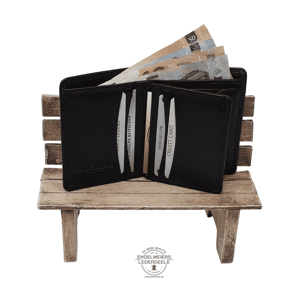 Jockey Club - 8348-01- 4 Basic Portemonnaie RFID midi Hochformat Jockey Club schwarz Produktansicht