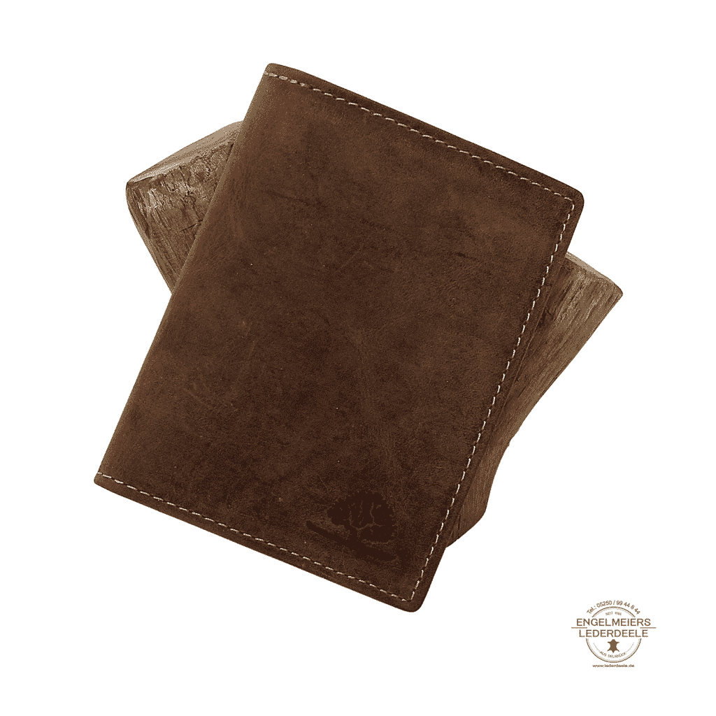 Green Burry Leder Portemonnaie, Lederdeele Engelmeier Lederwaren Delbrück- 1794 B-25- H1 Kartenetui Standard Sattelbraun Green Burry Schaltfläche