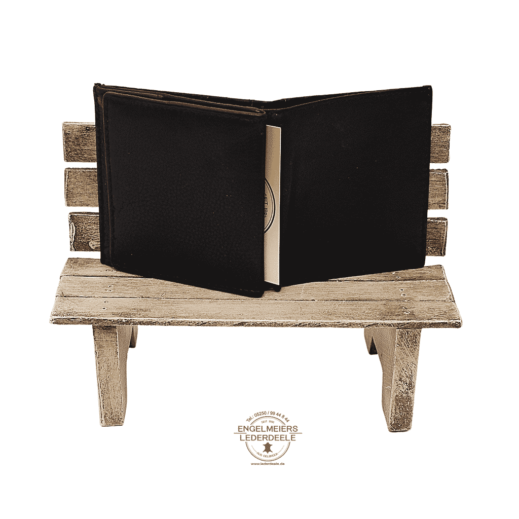 Jockey Club Portemonnaie Wiener Schachtel, Lederwaren Lederdeele Engelmeier Delbrück - 1305-01- 3 schwarzes RFID Leder Portemonnaie mit Wiener Schachtel von Jockey Club; Produktansicht