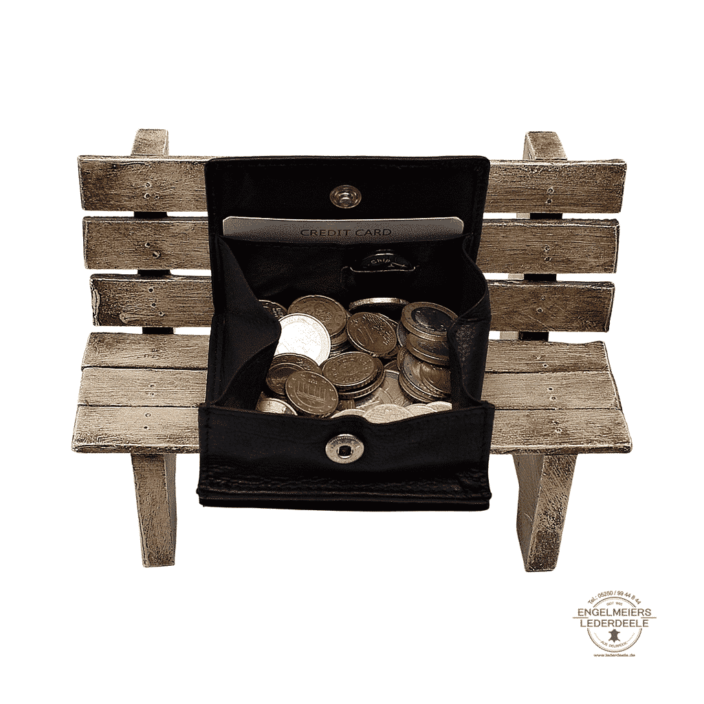 Jockey Club Portemonnaie Wiener Schachtel, Lederwaren Lederdeele Engelmeier Delbrück  - 1305-01- 5 schwarzes RFID Leder Portemonnaie mit Wiener Schachtel von Jockey Club; Produktansicht