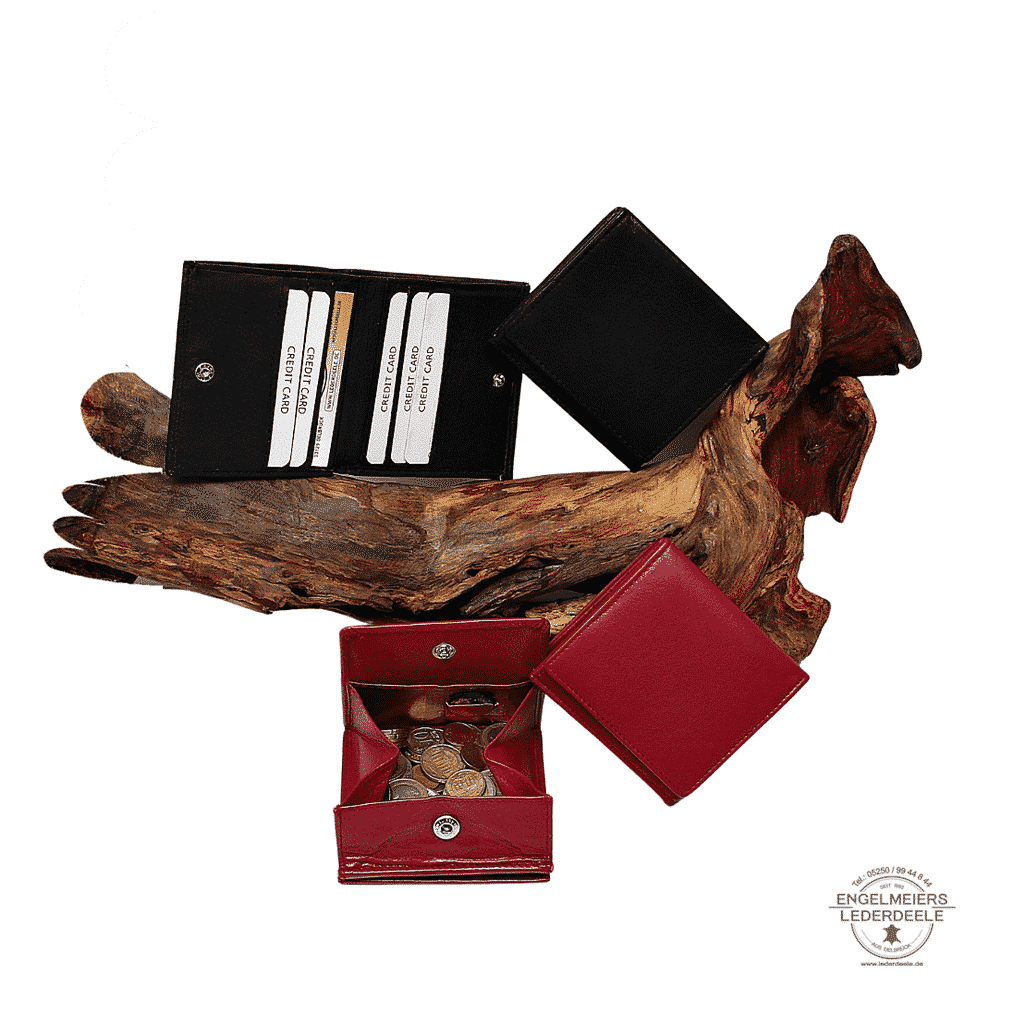 RFID Leder Portemonnaie mit Wiener Schachtel von Jockey Club Schaltfläche Gruppenansicht
