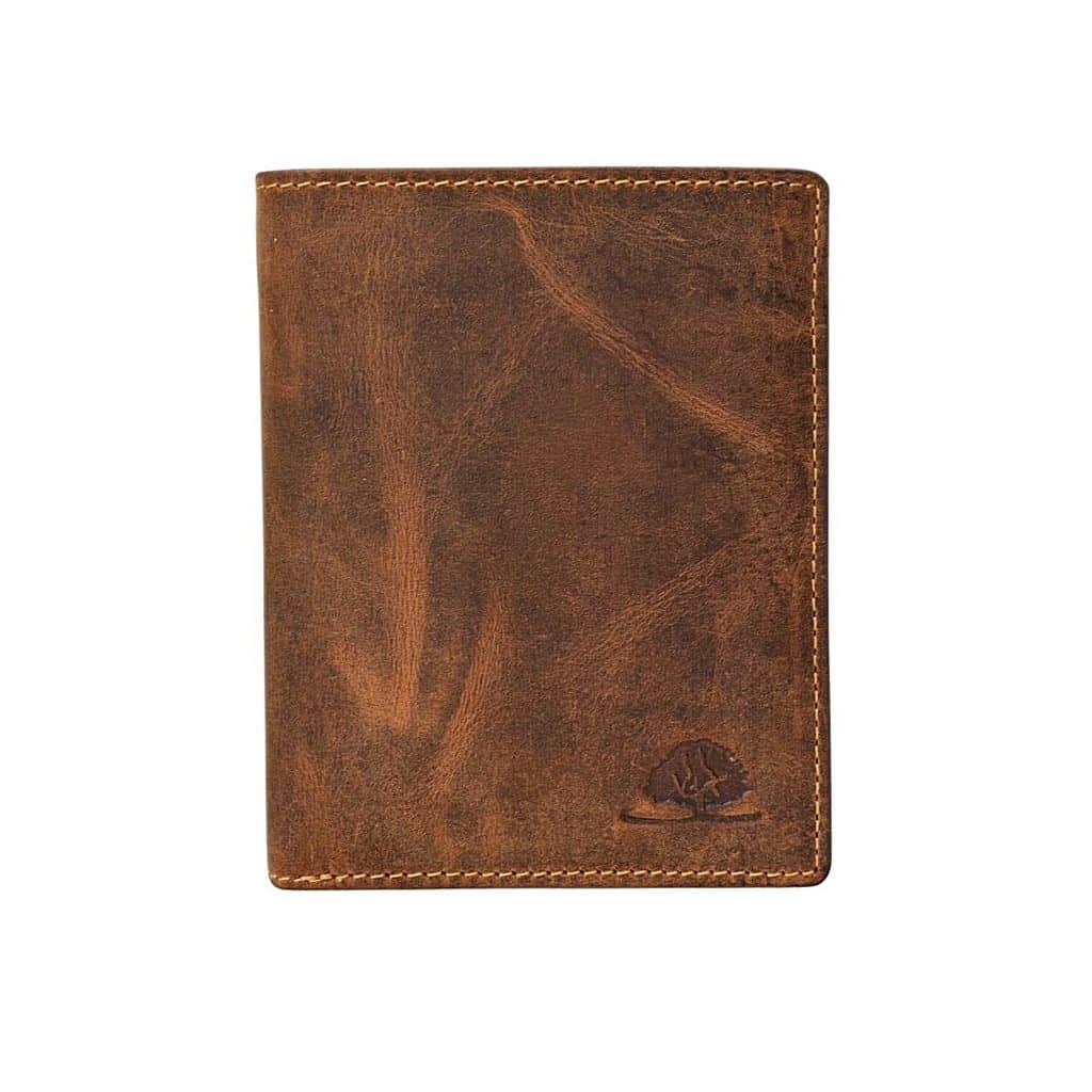 Geldbörse Greenburry mit separatem Kartenetui. Portemonnaie aus Leder, herausnehmbare Ausweismappe_ Rindleder_Lederwaren Ostwestfalen_Lederdeele_Delbrück_01 Geldbörse GB-1701_M aus Leder mit separatem Kartenetui von Greenburry. Rustikales Vintage Rindleder, slow Fashion, Farbe Sattelbraun. Kartenfach herausnehmbar. Lederdeele Engelmeier Delbrück, Lederwaren Ostwestfalen. Ansicht Vorderseite