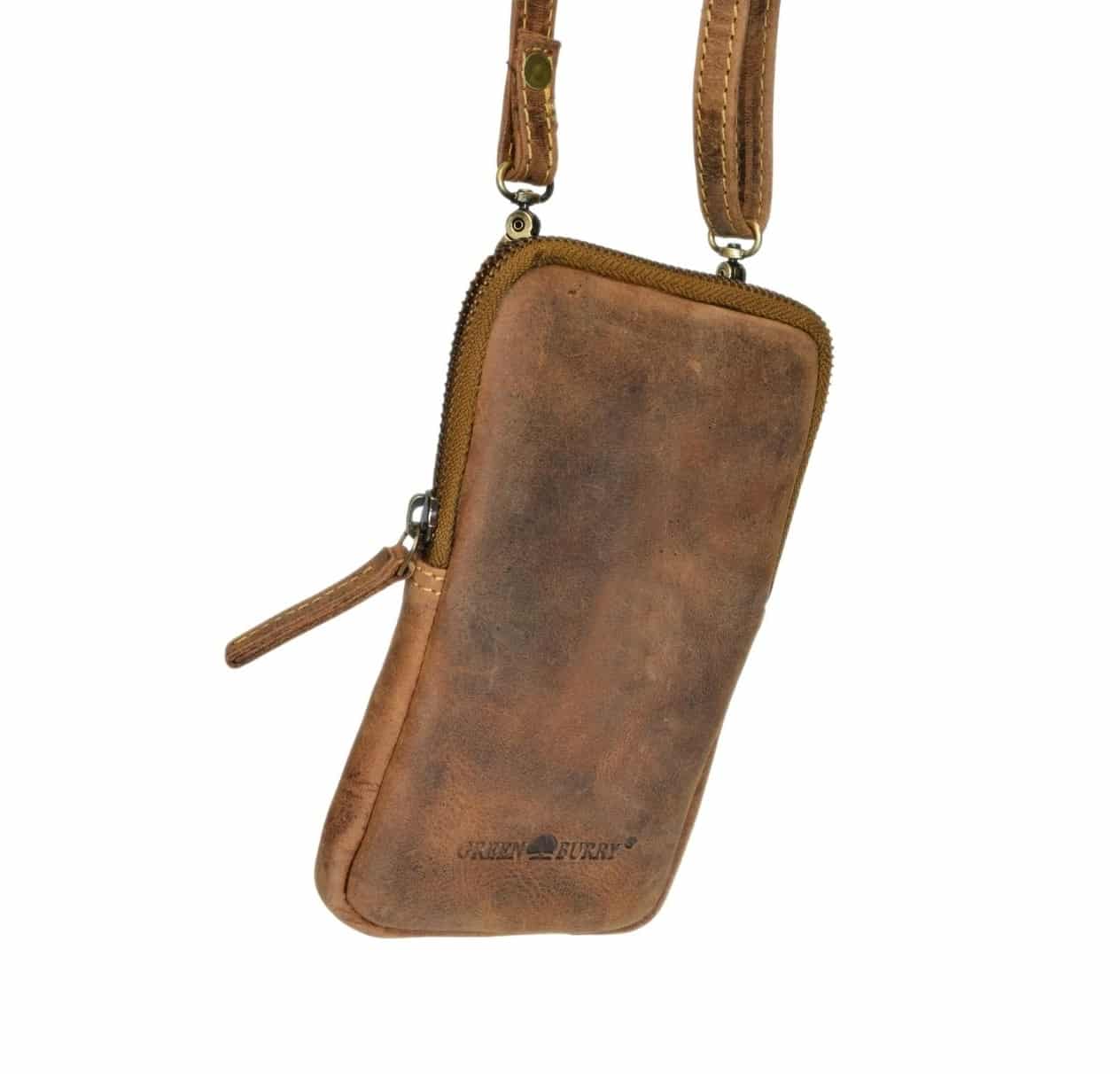 Green Burry Handytasche Leder_Smartphone_bag_Ledertasche_lederdeele_engelmeier_delbrück_ostwestfalen_02 Smartphone Bag aus Leder. Crossbody Tasche von Greenburry in braun. kleine Ledertasche mit langem Riemen bis 160cm, abnehmbar mit Karabiner. Lederdeele Engelmeier Delbrück Ostwestfalen