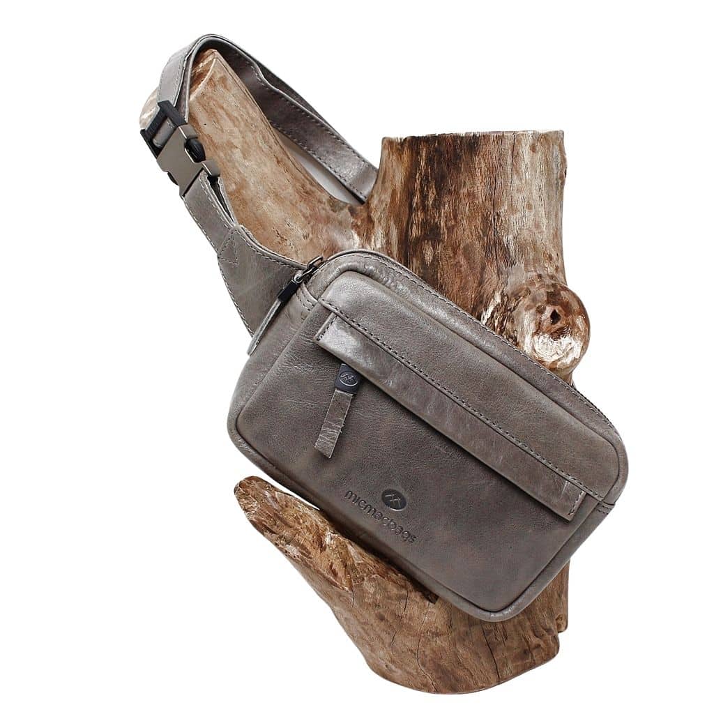Bauchtasche Kleur micmacbags. Gürteltasche Leder Damen. Farbe grau. Slow Fashion Hüfttasche aus Rindleder. Lederdeele Engelmeier Delbrück. Lederwaren Ostwestfalen