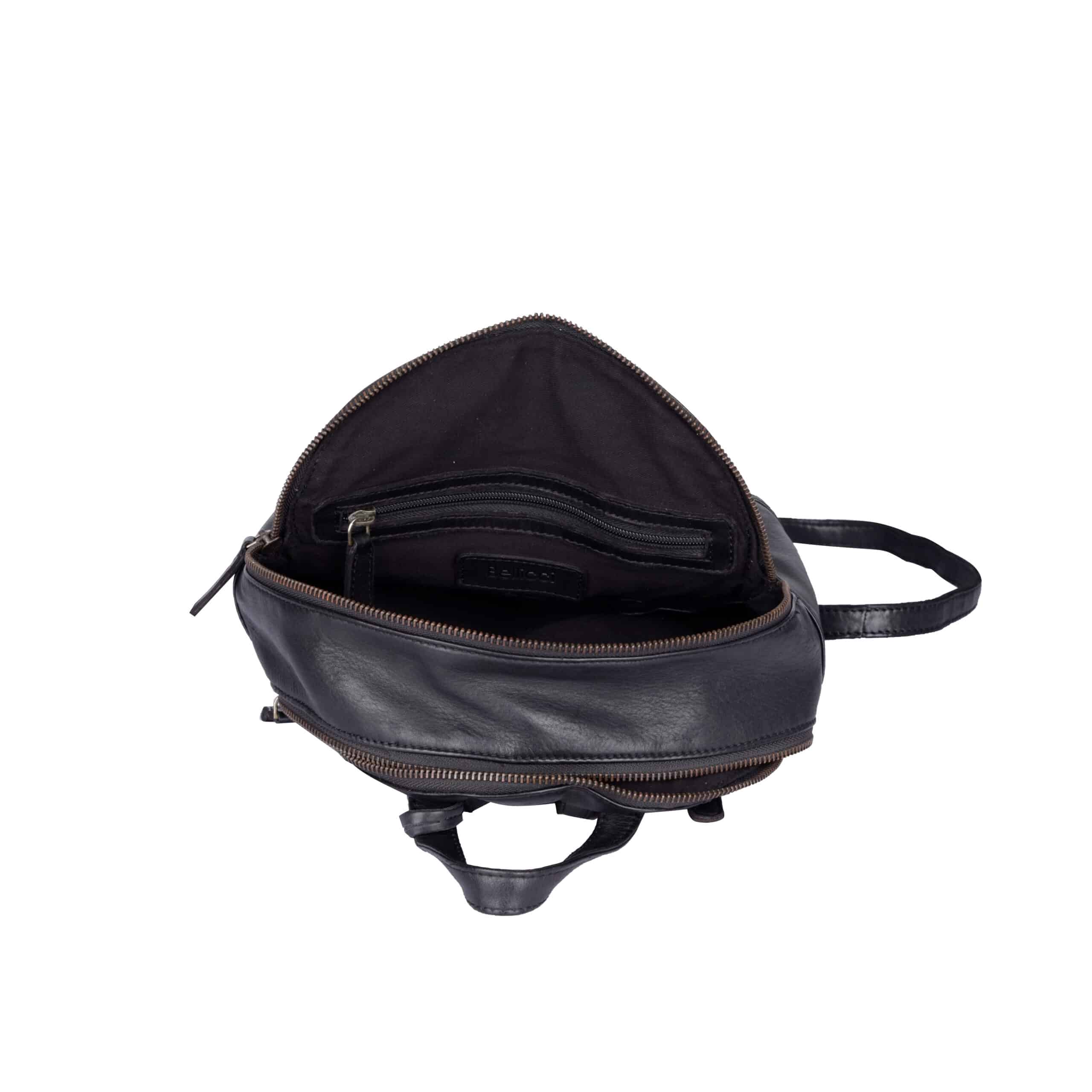 Lederrucksack Eve Bellicci_schwarz_Rucksack für Damen_Slow Fashion_Leder_Lederdeele_Delbrück_Lederwaren_Ostwestfalen_06 Lederrucksack Eve Bellicci. Leder Rucksack Damen in schwarz. Slow Fashion Rindleder nachhaltig. Lederdeele Delbrück. Lederwaren Ostwestfalen. Innenansicht