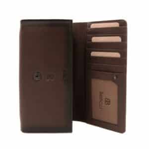 Geldbörse Bellicci Kimberly large_BB-54. Großes Leder Portemonnaie Damen braun aus weichem Rindleder. Slow Fashion. Lederwaren Ostwestfalen Lederdeele Engelmeier aus Delbrück. Detailansicht