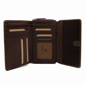 Geldbörse Bellicci Kimberly medium_BB-55. Leder Portemonnaie Damen braun aus weichem Rindleder. Slow Fashion. Lederwaren Ostwestfalen Lederdeele Engelmeier aus Delbrück. Detailbild