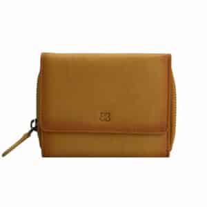 Geldbörse Bellicci Kimberly small_BB-56. Leder Portemonnaie Damen gelb aus weichem Rindleder. Slow Fashion. Lederwaren Ostwestfalen Lederdeele Engelmeier aus Delbrück. Detailbild