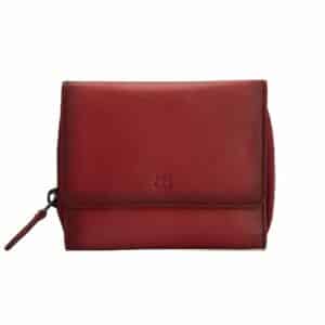 Geldbörse Bellicci Kimberly small_BB-56. Leder Portemonnaie Damen rot aus weichem Rindleder. Slow Fashion. Lederwaren Ostwestfalen Lederdeele Engelmeier aus Delbrück. Detailbild
