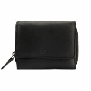 Geldbörse Bellicci Kimberly small_BB-56. Leder Portemonnaie Damen schwarz aus weichem Rindleder. Slow Fashion. Lederwaren Ostwestfalen Lederdeele Engelmeier aus Delbrück. Ansicht Vorderseite
