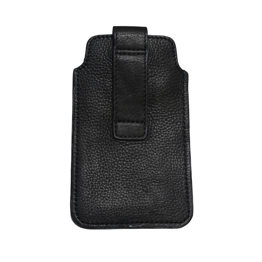 Hill Burry Gürteltasche Phone_schwarz_Smartphone_Handytasche Gürtel_Leder_Rindleder_Lederdeele Engelmeier_Delbrück_Lederwaren Ostwestfalen_02 Gürteltasche Phone von Hill Burry in der Farbe schwarz. Kleine Rindleder Tasche mit Gürtelschlaufe. Geeignet für Smartphone, Handy. Ansicht Rückseite von Lederdeele Engelmeier aus Delbrück