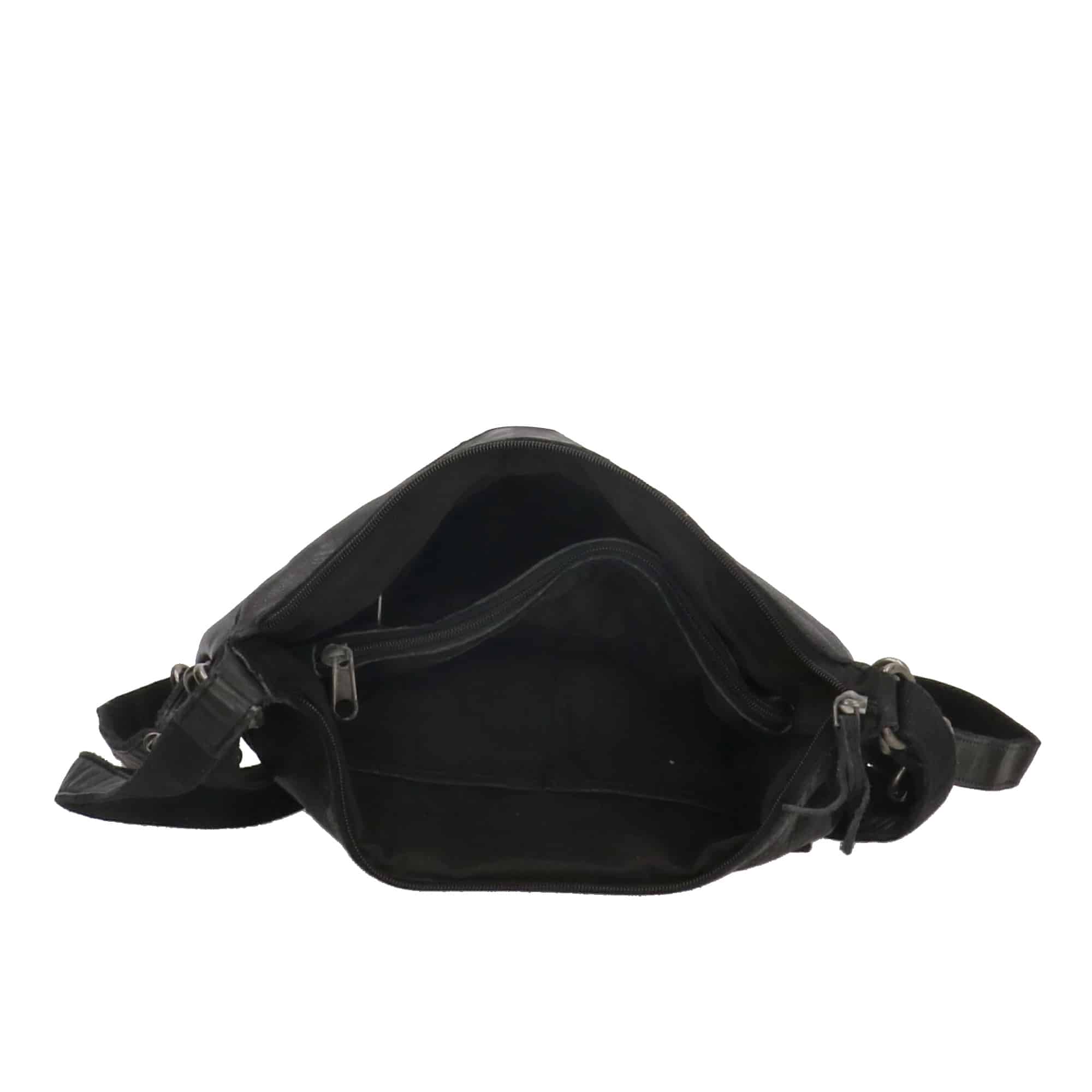 Rucksacktasche Hide & Stitches_Lederrucksack Umhängetasche_2in1 Ledertasche_schwarz_Lederwaren Ostwestfalen_Lederdeele Delbrück_04 Rucksacktasche Hide & Stitches aus Leder. Lederrucksack und Umhängetasche in einem. 2in1 Ledertasche und Rucksack. Farbe Schwarz. Lederwaren Ostwestfalen, Lederdeele aus Delbrück. Ansicht Innenansicht