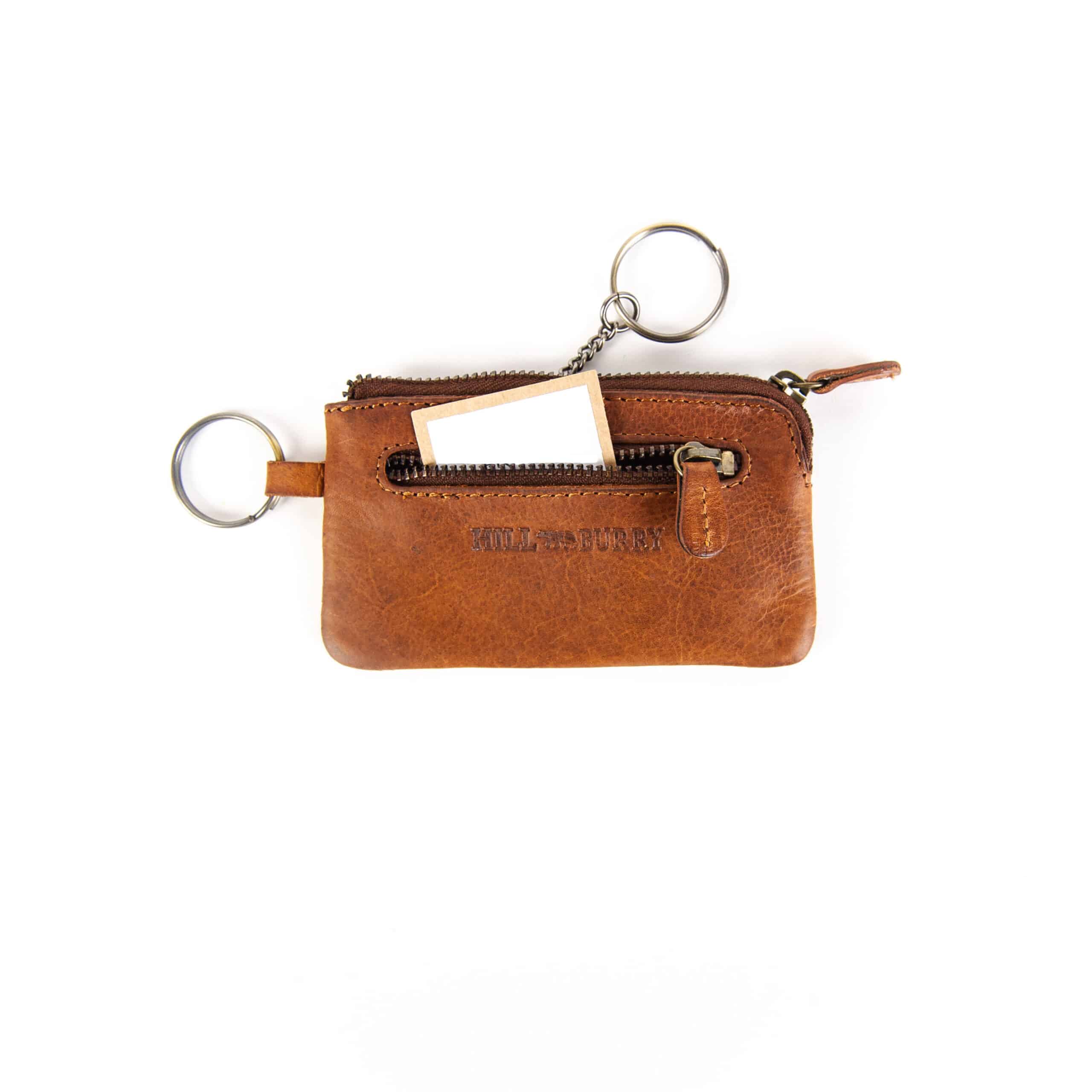 Schlüsseletui Classic von Hill Burry_braun_Kleine Schlüsseltasche aus Leder_Lederetui Rindleder_Lederwaren Ostwestfalen_Lederdeele Delbrück_02 Schlüsseletui Classic von Hill Burry. Kleine Schlüsseltasche aus Leder. Slow Fashion Rindleder. Farbe braun. Lederwaren Ostwestfalen. Lederdeele Delbrück. Ansicht Vorfach Reißverschluss
