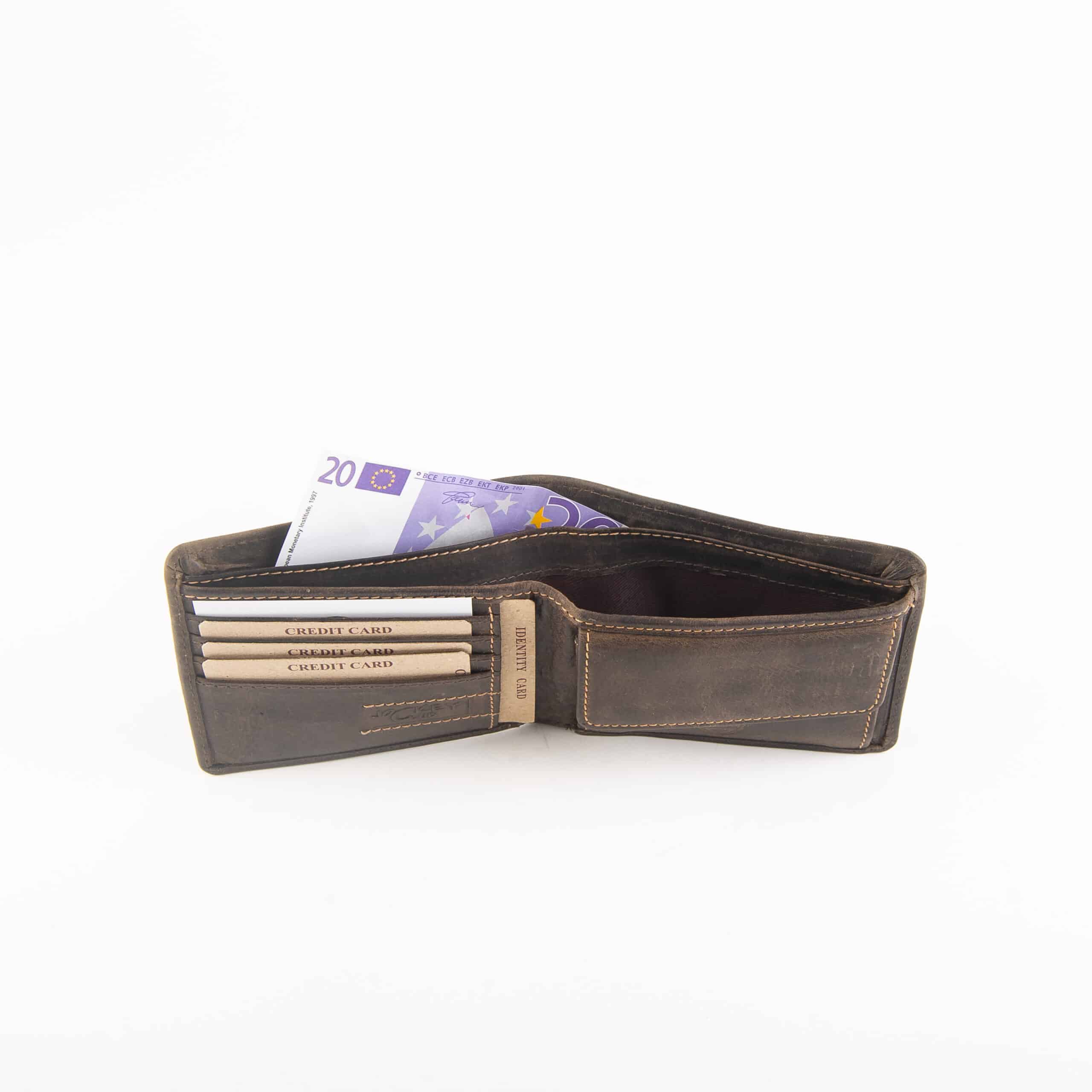 Geldbörse Herren Querformat flach_Portemonnaie_Geldbeutel_Leder_Rindleder_RFID_Naturleder_braun_Lederwaren_Lederdeele_Delbrück_03 Geldbörse für Herren im Querformat Flach. Schlankes Portemonnaie aus Leder. Naturleder, Slow Fashion. Rindleder in braun. Lederwaren online kaufen, Lederdeele Delbrück Ostwestfalen. Innenansicht