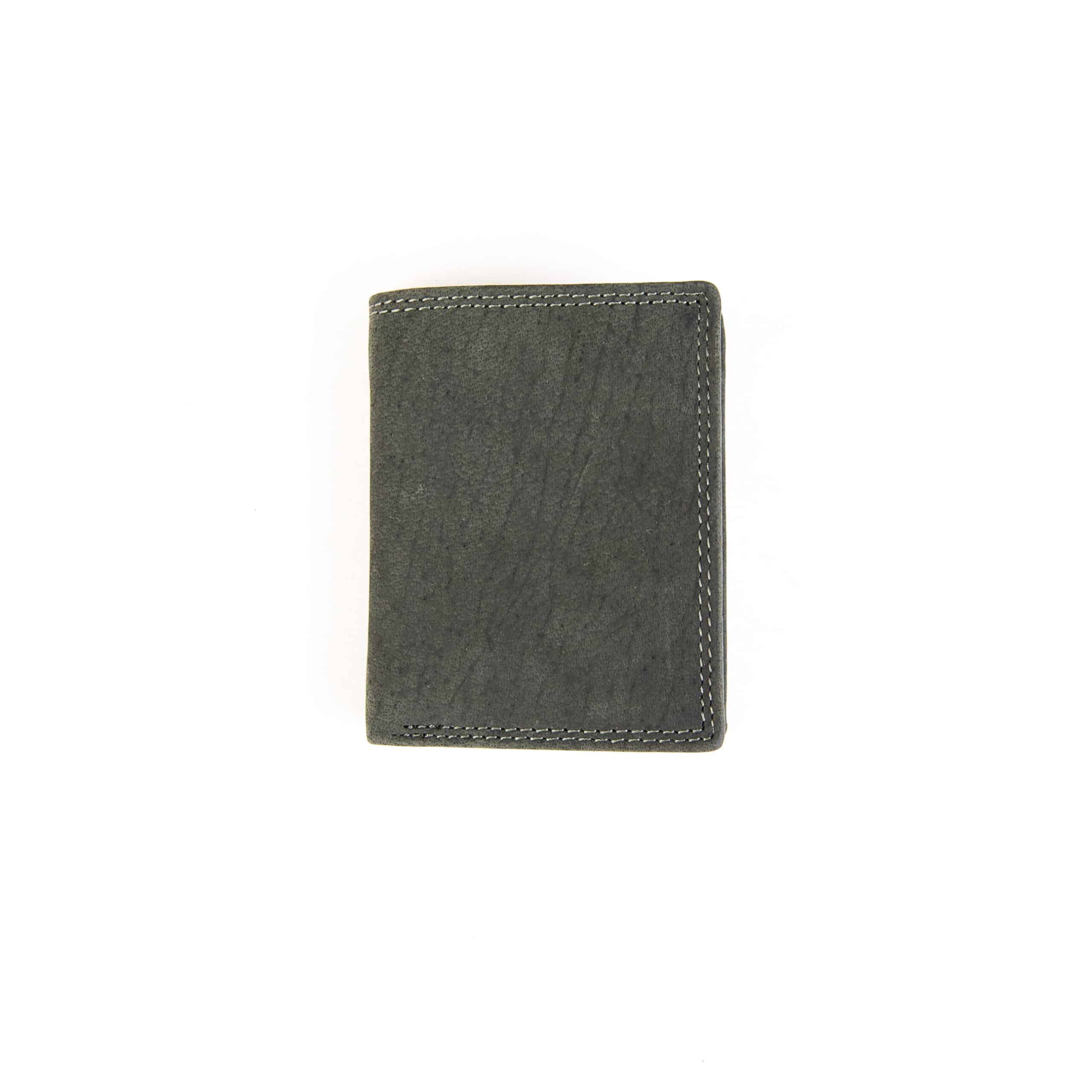 mini Geldbörse Herren im Hochformat von McLean. Kleines Leder Portemonnaie mit RFID Schutz. Naturleder, Büffelleder. Farbe schwarz. Lederwaren Ostwestfalen, Lederdeele aus Delbrück. Ansicht Vorderseite