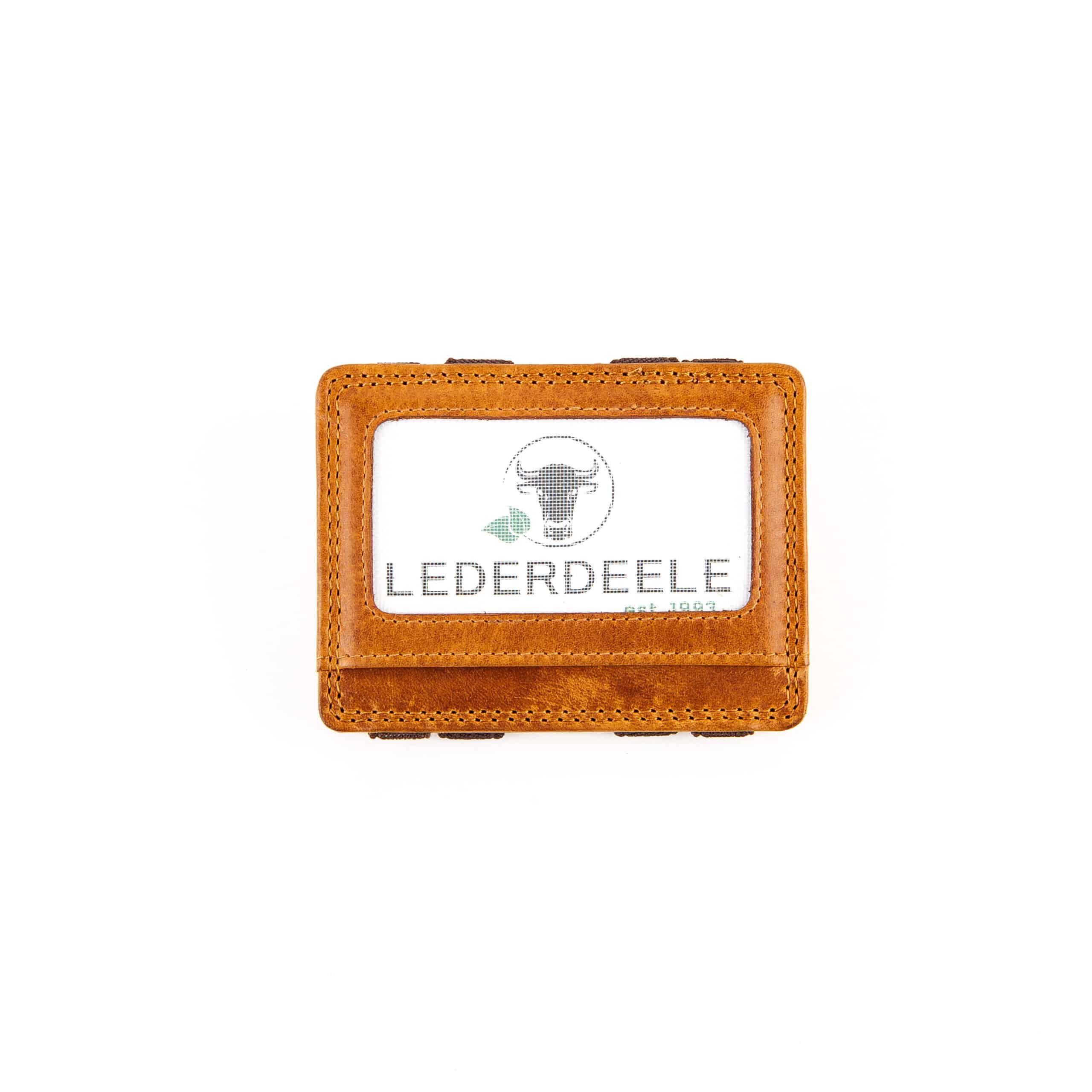 Hill Burry Magic Wallet aus Rindleder. Farbe braun. Leder Portemonnaie für Herren. Zauber Geldbörse mit RFID Schutz. Lederportmonee. Lederwaren Ostwestfalen, Lederdeele aus Delbrück. Ansicht Vorderseite