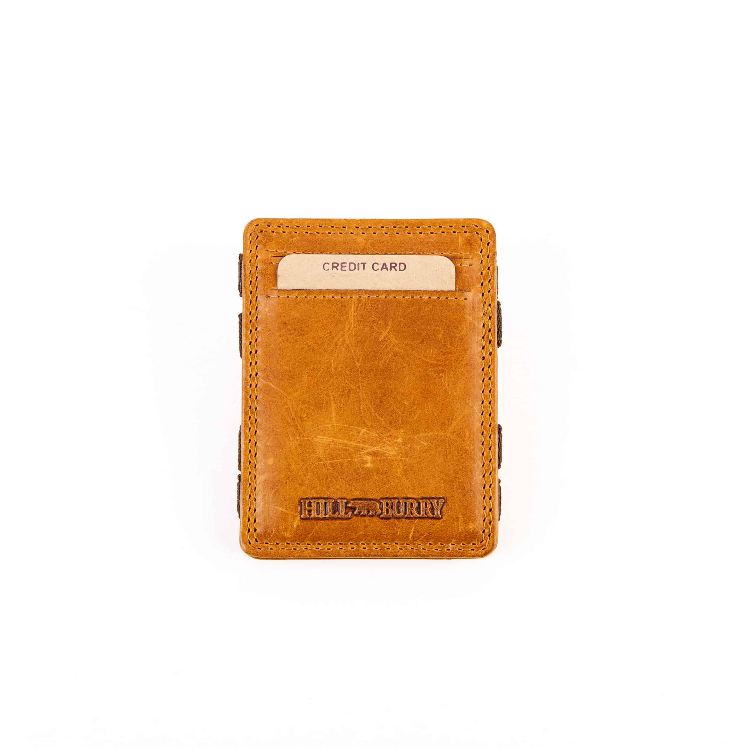 Hill Burry Magic Wallet aus Rindleder. Farbe braun. Leder Portemonnaie für Herren. Zauber Geldbörse mit RFID Schutz. Lederportmonee. Lederwaren Ostwestfalen, Lederdeele aus Delbrück. Ansicht Rückseite