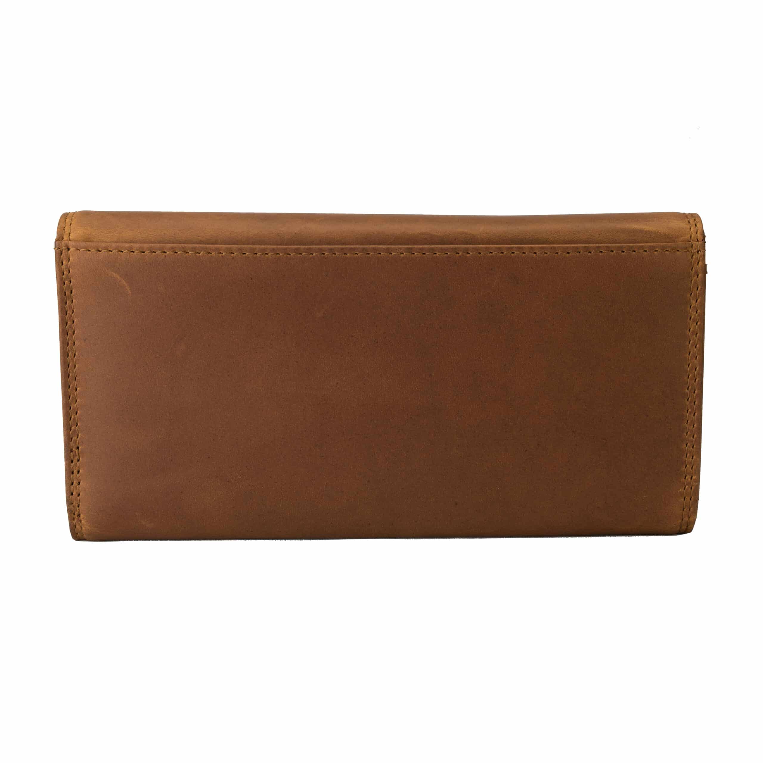 Sparwell Geldbörse Nova_cognac_Portemonnaie Damen_Rindleder_Damenbörse_RFID_Slow Fashion_Lederwaren_Ostwestfalen_Lederdeele_Delbrück_02 Sparwell Geldbörse Nova. Portemonnaie für Damen aus Rindleder und Baumwolle. Große Damenbörse mit RFID Schutz, Slow Fashion. Farbe Cognac. Lederwaren in Ostwestfalen, Lederdeele aus Delbrück. Ansicht Rückseite