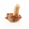 Greenbelts Herrengürtel Leland mit Edelstahl Schließe. Ledergürtel für Herren aus echtem Leder. Slow Fashion Gürtel aus Rindleder, made in Germany. Farbe Tobacco braun. Lederwaren Ostwestfalen, Lederdeele aus Delbrück Paderborn. Ansicht Vorderseite