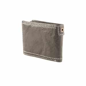 Jockey Club Riegelbörse Buffalo im Querformat. Leder Geldbörse für Herren aus festem Büffelleder. Echtleder Portemonnaie mit Öse. Farbe schwarz. Lederwaren Ostwestfalen, Lederdeele aus Delbrück Paderborn. Ansicht Rückseite
