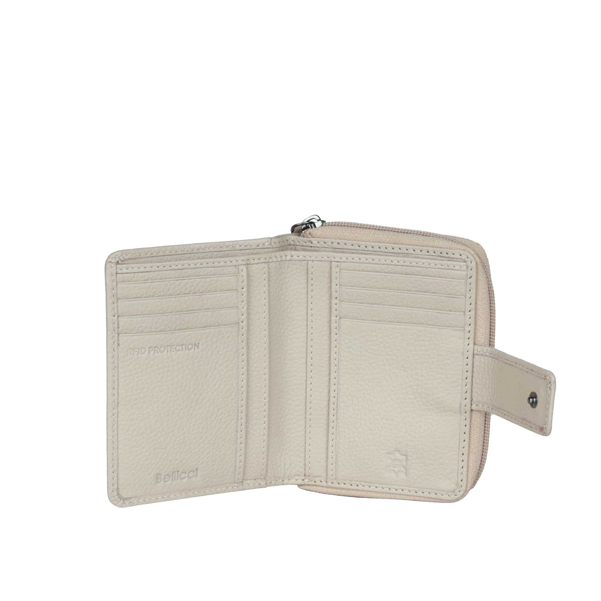 Bellicci Damenbörse Carmela, Portemonnaie Damen, Rindleder, RFID, beige, Echtleder SLow Fashion_Lederwaren Ostwestfalen, Lederdeele Delbrück Paderborn_03 Bellicci Damenbörse Carmela aus feinem Rindleder. Geldbörse mit Außenrigel, Münzfach mit Reißverschluss. Echtleder Portemonnaie für Damen mit RFID Schutz. Slow Fashion. Farbe beige. Lederwaren Ostwestfalen, Lederdeele Delbrück Paderborn. Ansicht Innenansicht Kartenfächer