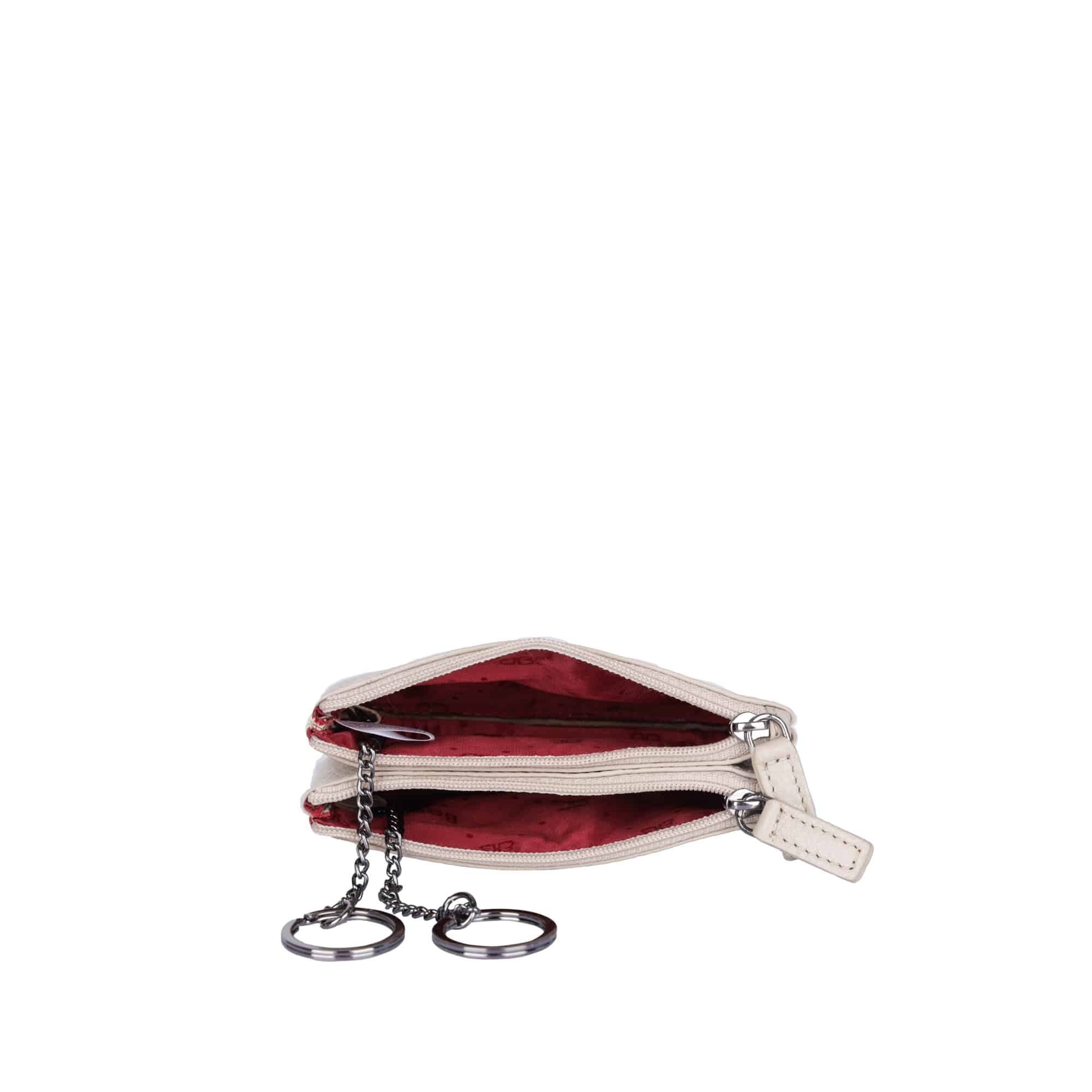Bellicci Schlüsseletui Camber, Schlüsseltasche Damen, Rindleder, RFID, beige, Echtleder SLow Fashion_Lederwaren Ostwestfalen, Lederdeele Delbrück Paderborn_03 Bellicci Schlüsseletui Camber aus feinem Rindleder. Schlüsseltasche mit Reißverschluss und doppeltem Schlüsselring. Echtleder Etui für Damen mit RFID Schutz. Slow Fashion. Farbe Beige. Lederwaren Ostwestfalen, Lederdeele Delbrück Paderborn. Ansicht Innenansicht