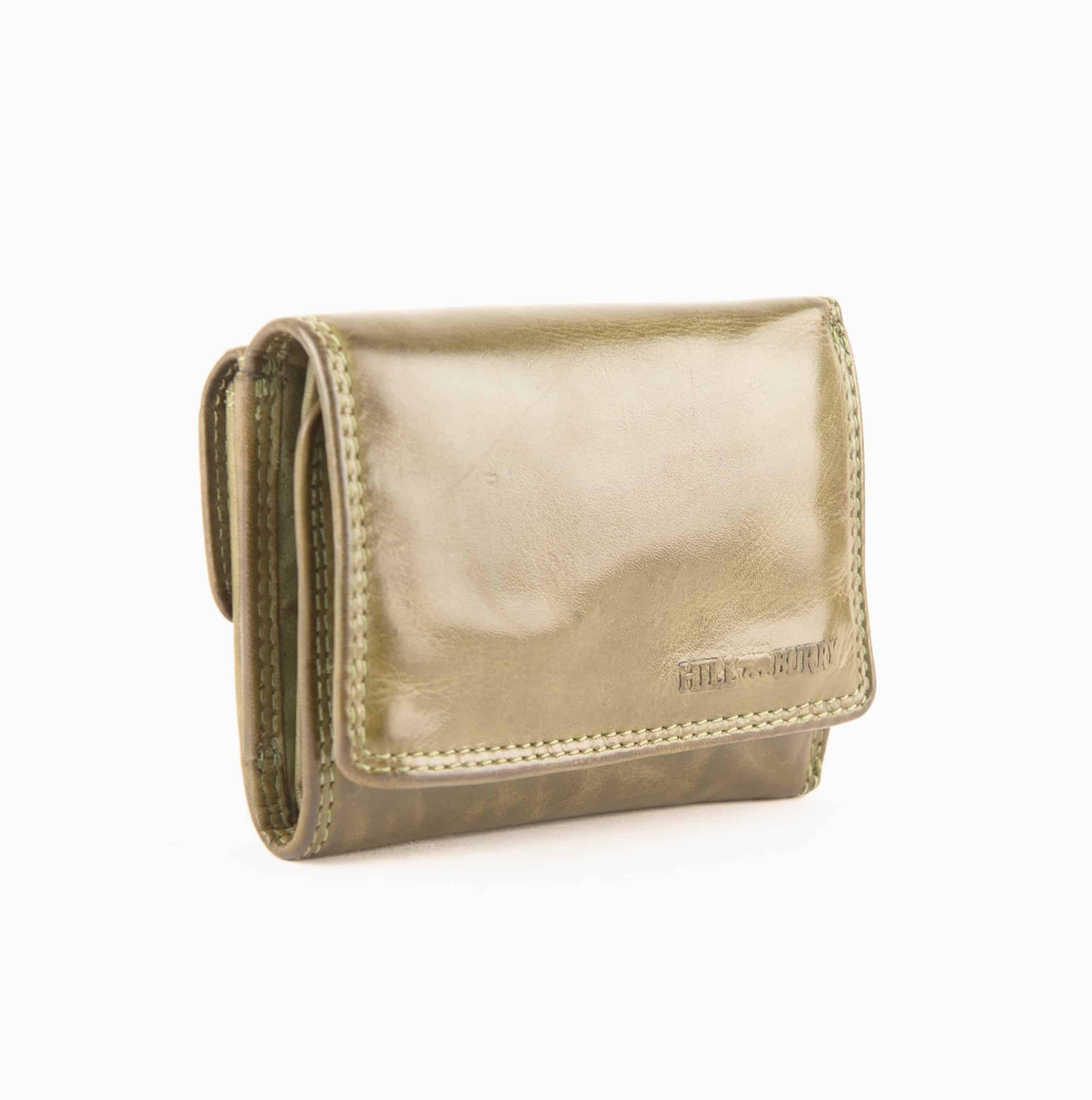 Hill Burry Midibörse Waschleder_Portemonnaie_Damen_Rindleder_grün_RFID_Baumwolle_Lederwaren_Ostwestfalen_Lederdeele_Delbrück_Paderborn_03 Hill Burry Midibörse aus Waschleder. Langlebiges Echtleder Portemonnaie für Damen mit RFID Schutz. Geöltes Rindleder, slow Fashion. Geldbörse in Farbe grün. Lederwaren Ostwestfalen, Lederdeele Delbrück Paderborn. Ansicht Vorderseite