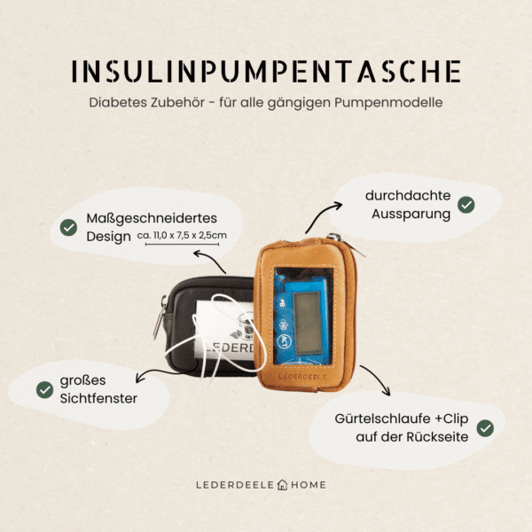 Zusatzinformationen Insulinpumpentasche, Lederdeele Engelmeier aus Delbrück, Paderborn